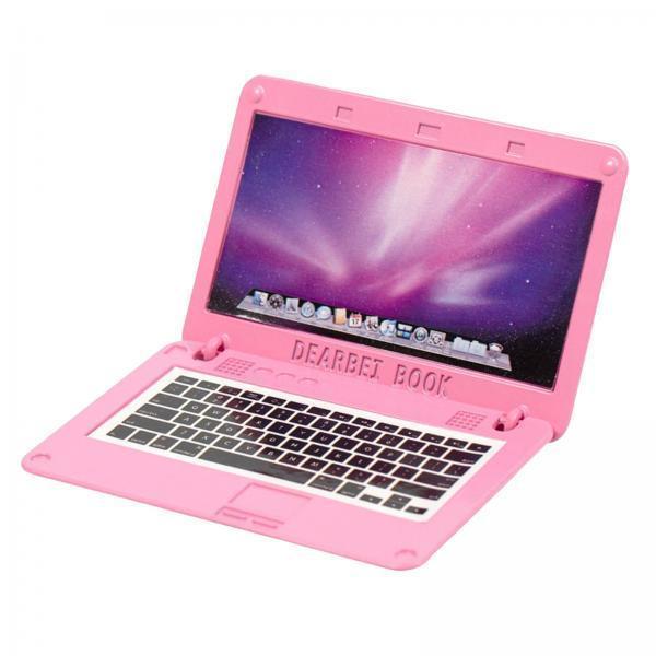 Laptop Accessories Pink - Dollhouse Miniature Laptop Computer Toy Pink