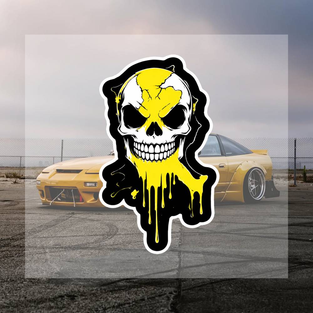 Yellow Laptop Accessories - Melting Yellow 16cm Creative Sticker Decals