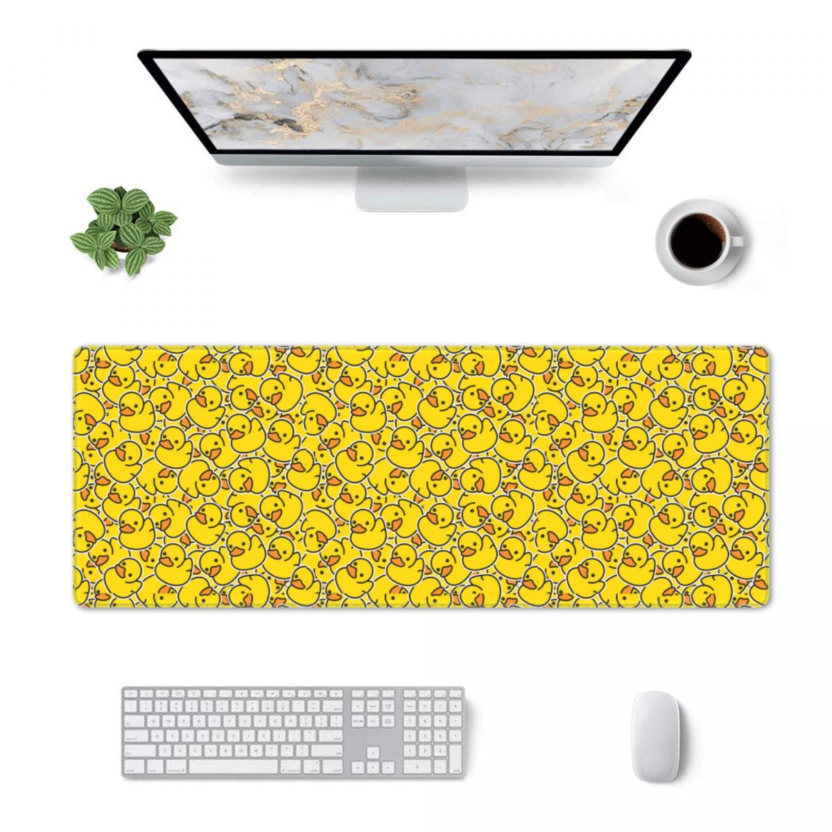 Yellow Laptop Accessories - Large Mouse Pad Yellow Classic Rubber