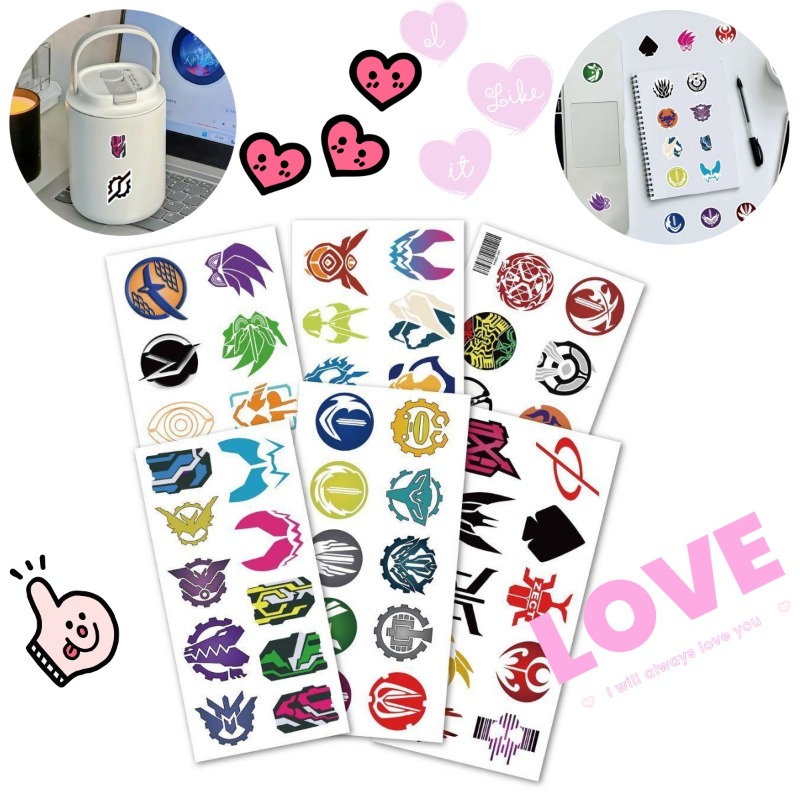 Laptop Accessories And Parts - 60 Sheets Kamen Rider Logo Stickers