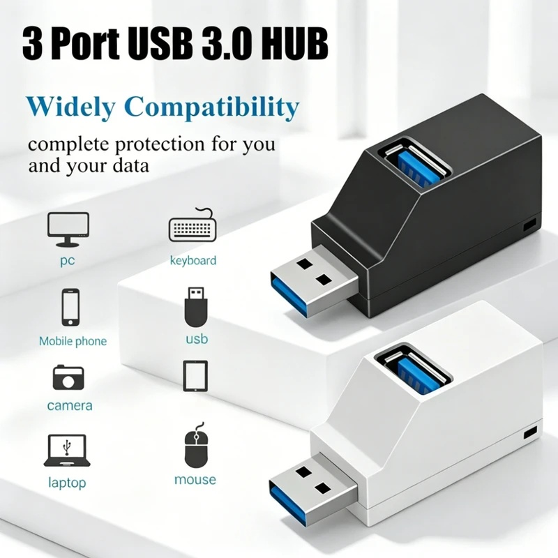 USB 3.0 2.0 Rotatable 3 Ports  - огляд і ціна Laptop Accessories Macbook