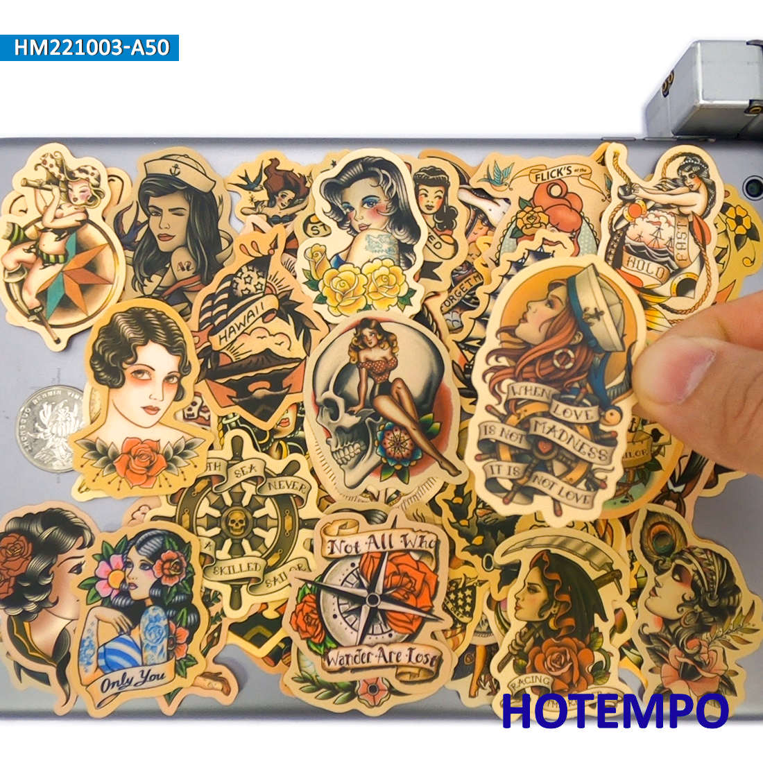 50Pieces Yellowing Retro Decal - огляд і ціна Yellow Laptop Accessories