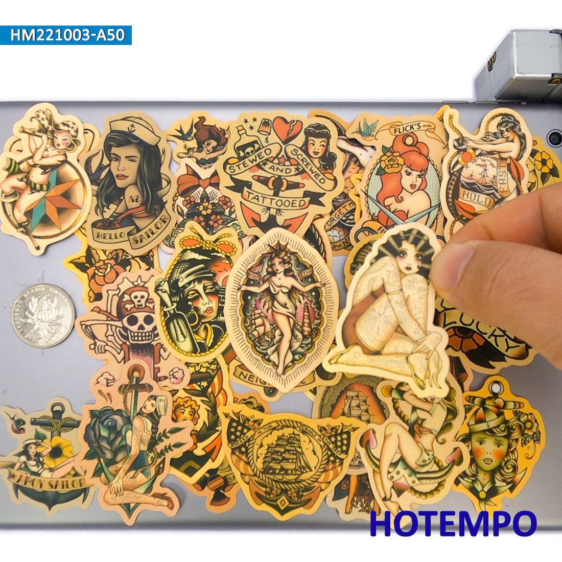 50Pieces Yellowing Retro Decal - огляд і ціна Yellow Laptop Accessories