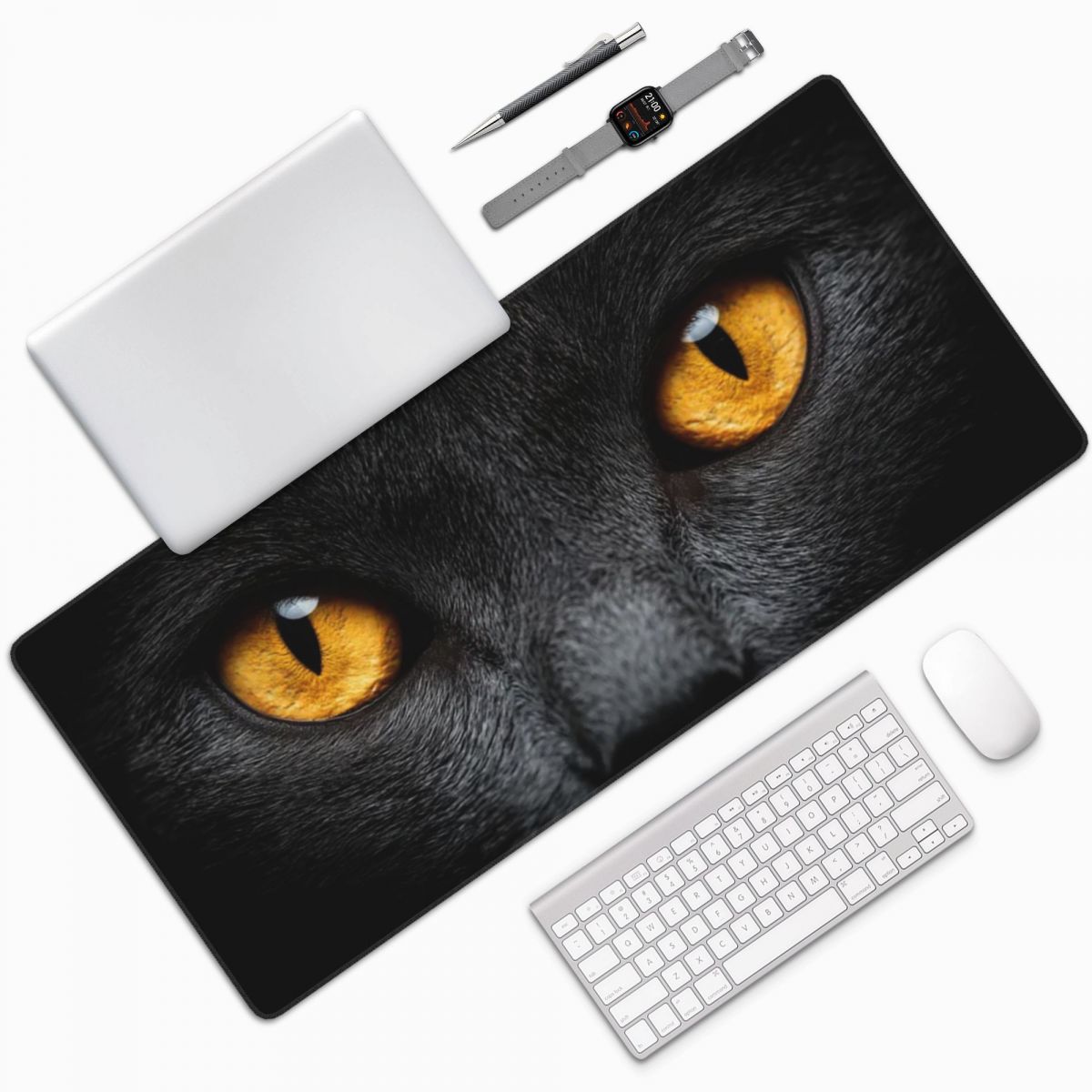 Black Cat Face And Yellow Eyes - огляд і ціна Yellow Laptop Accessories