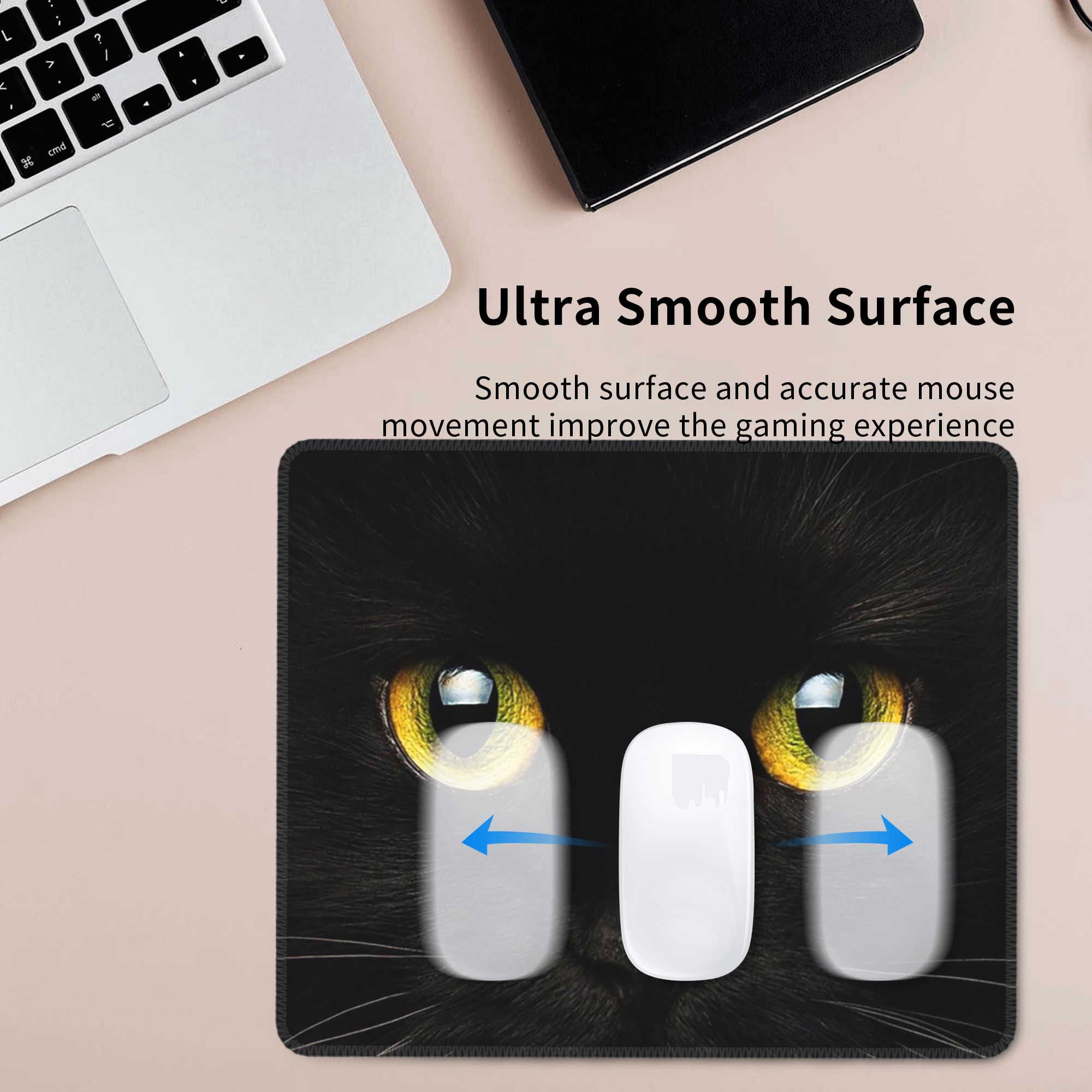 Black Cat Face And Yellow Eyes - огляд і ціна Yellow Laptop Accessories