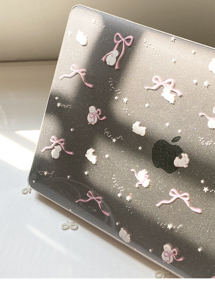 Cute Pink Bow Glitter Laptop C - огляд і ціна Laptop Accessories Pink