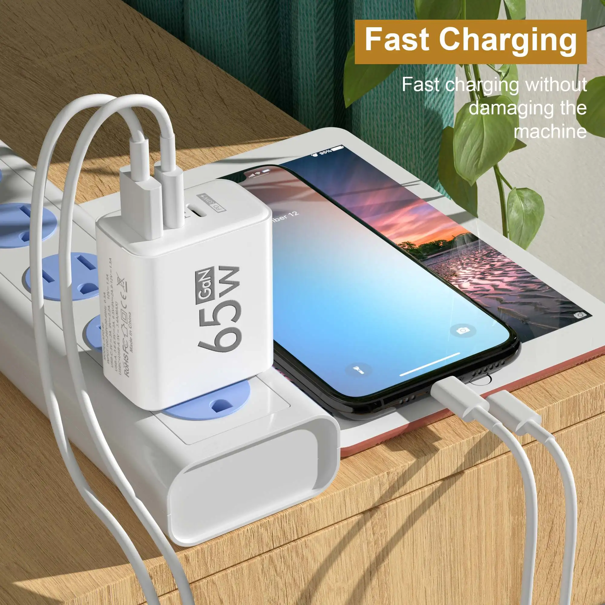 Foldable 65W GaN 3‑Port USB‑C  - огляд і ціна Laptop Accessories Macbook